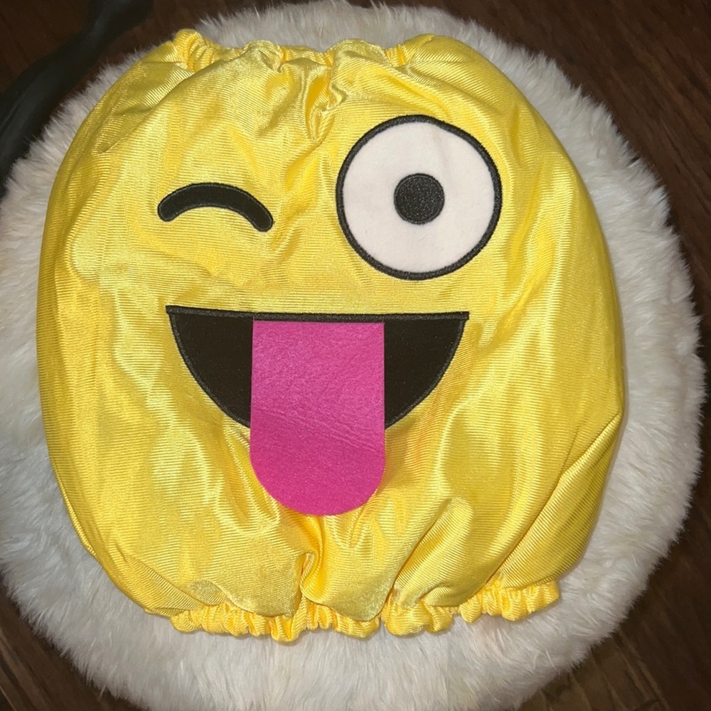SimplyDog 😜 Emoji pet Halloween costume Size Medium yellow black funny face​